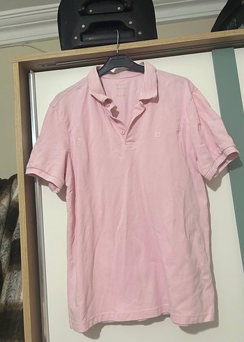 Erkek Pembe Kısa Kollu Polo Tişört - Görsel 7