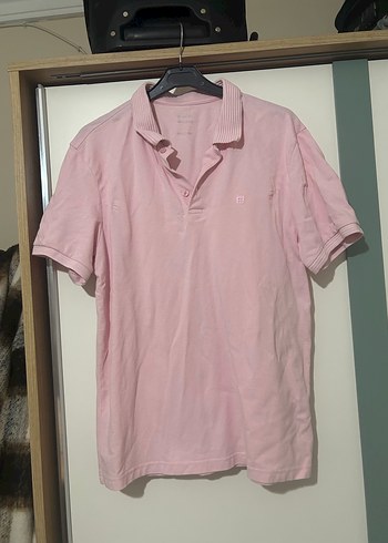 Erkek Pembe Kısa Kollu Polo Tişört - Görsel 4