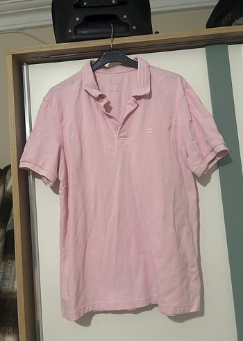 Erkek Pembe Kısa Kollu Polo Tişört - Görsel 8