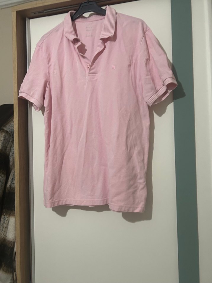 Erkek Pembe Kısa Kollu Polo Tişört - Görsel 5