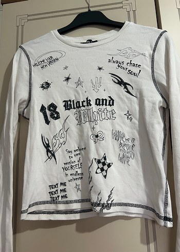 Uzun Kollu Baskılı Deri Bluz - Görsel 7