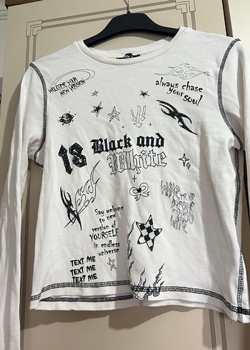 Uzun Kollu Baskılı Deri Bluz - Görsel 8