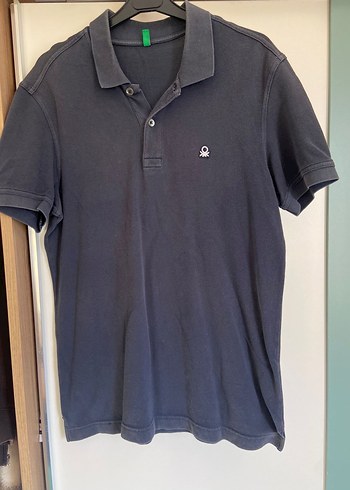 Gri Slim Fit Denim Polo Tişört - Görsel 3