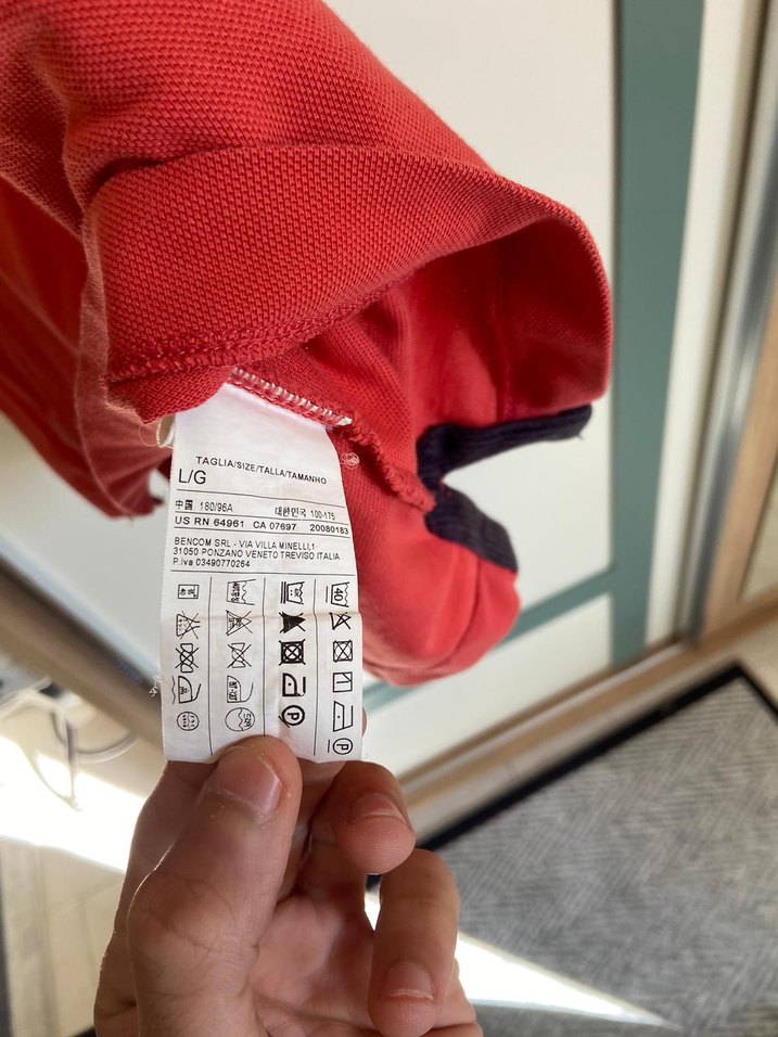 Kırmızı Pamuklu Polo Tişört - Görsel 4