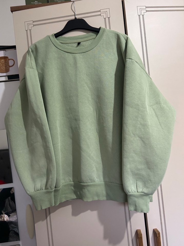 Bej Kadın Salaş Sweatshirt - Görsel 2