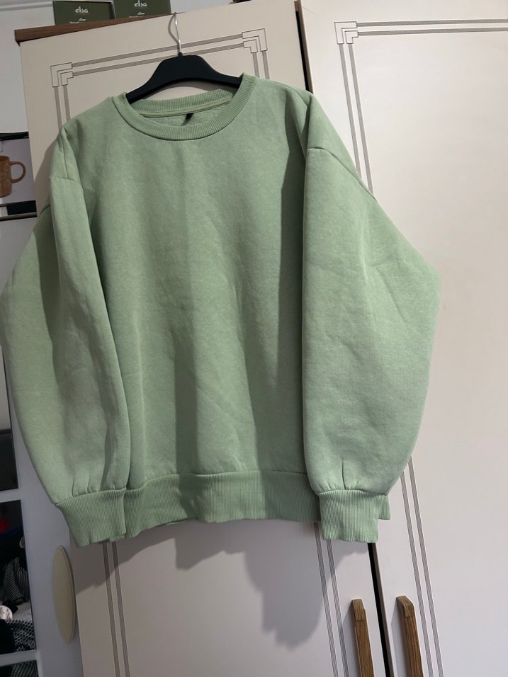 Bej Kadın Salaş Sweatshirt - Görsel 3