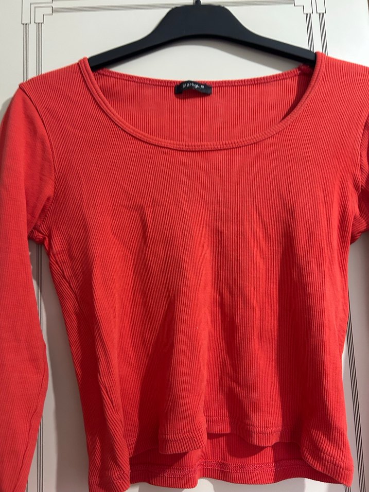 Kırmızı Kadın bluz - Görsel 5