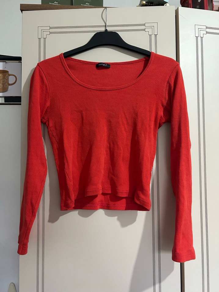 Kırmızı Kadın bluz - Görsel 2