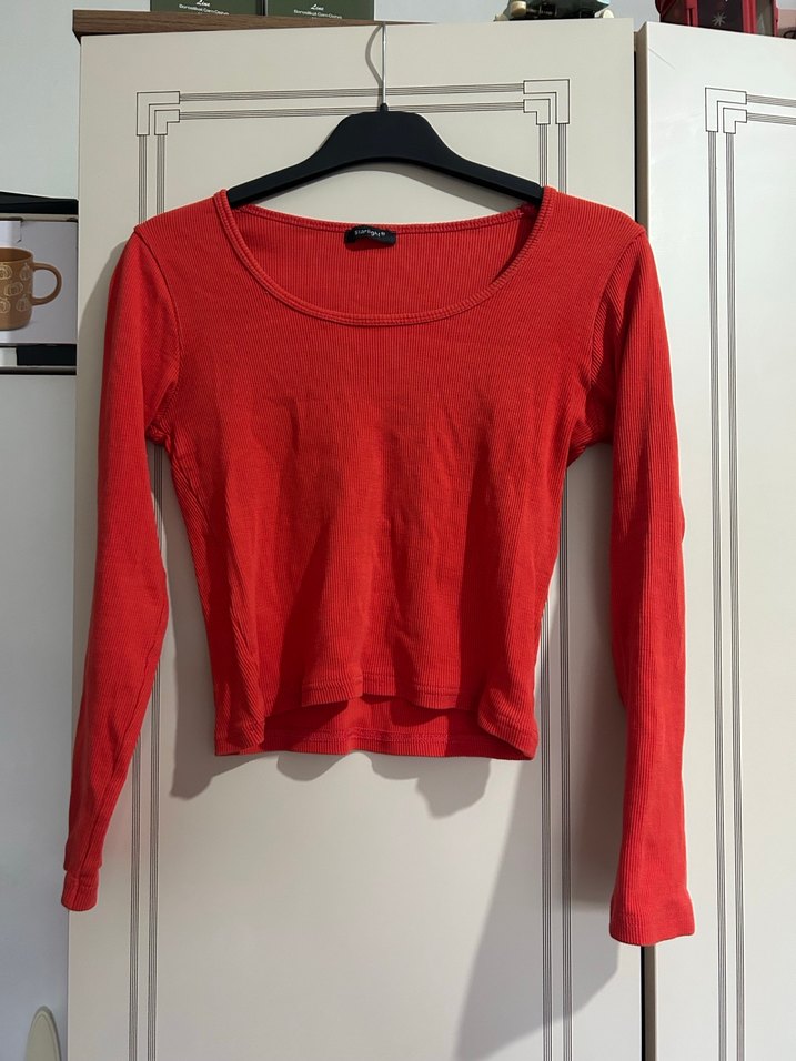 Kırmızı Kadın bluz - Görsel 3