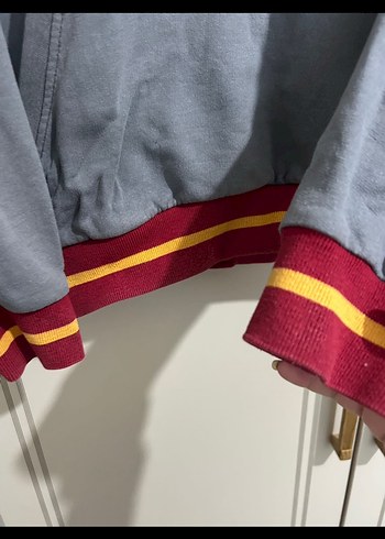 Gri Baskılı Kapüşonlu Sweatshirt - Görsel 4