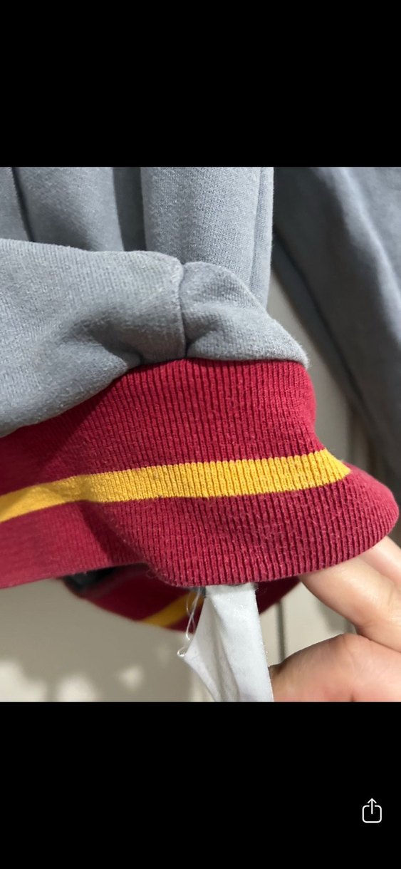 Gri Baskılı Kapüşonlu Sweatshirt - Görsel 5