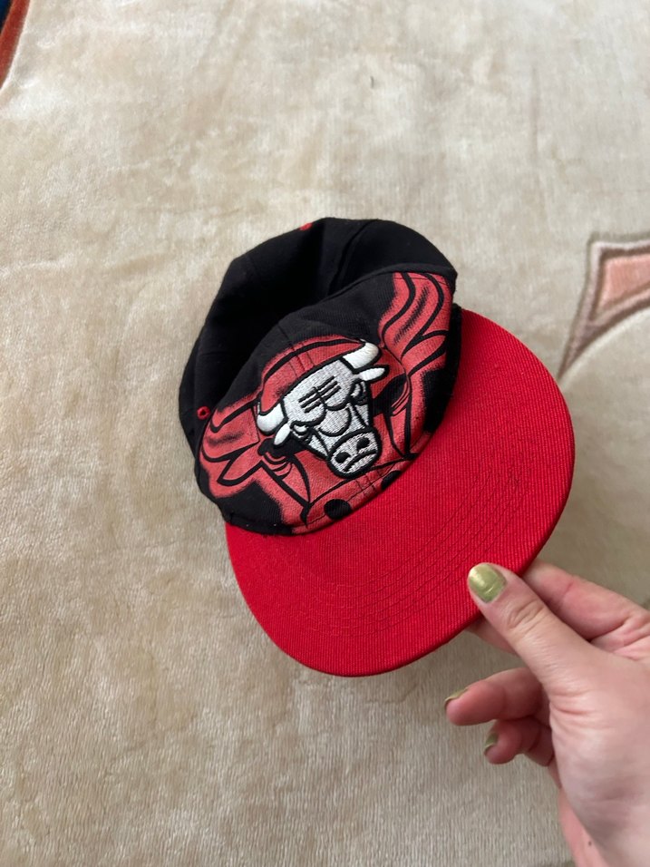 Kırmızı Siyah Chicago Bulls Şapka - Görsel 5