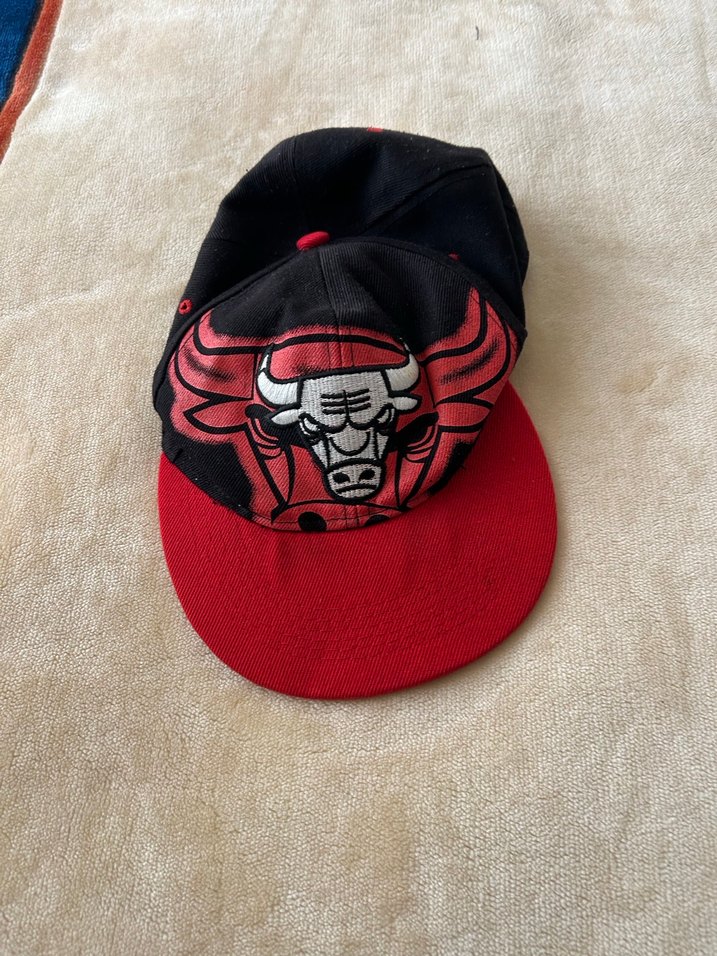 Kırmızı Siyah Chicago Bulls Şapka - Görsel 4