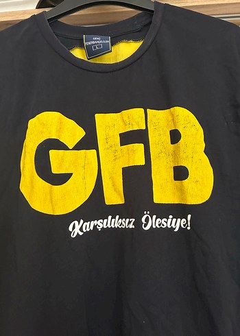 Rahat Kesim Erkek Siyah Tişört GFB Baskılı - Görsel 7