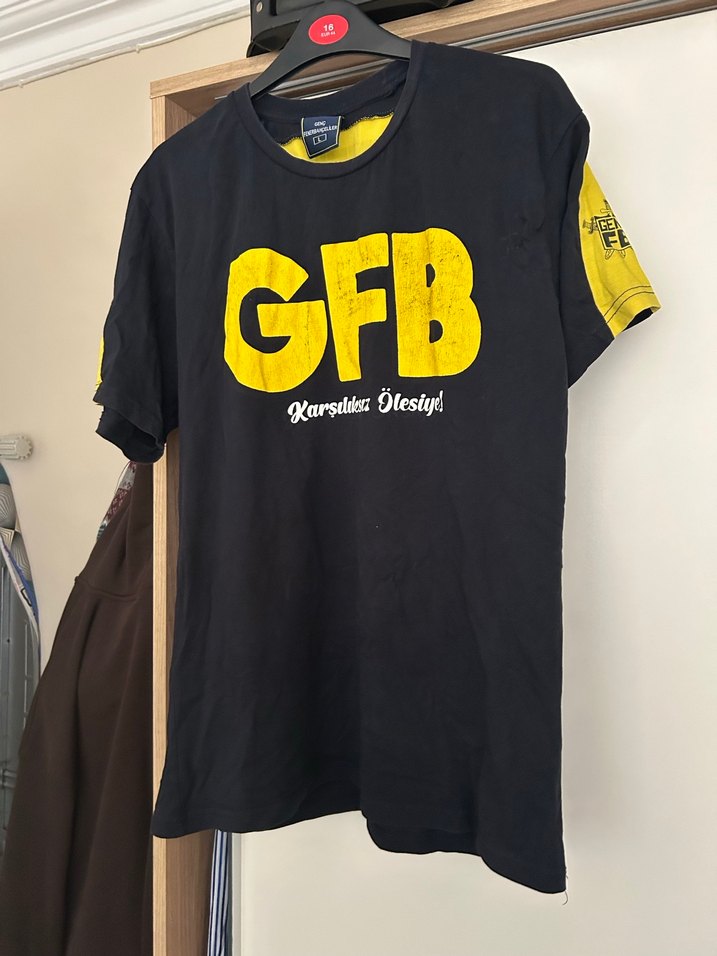 Rahat Kesim Erkek Siyah Tişört GFB Baskılı - Görsel 4