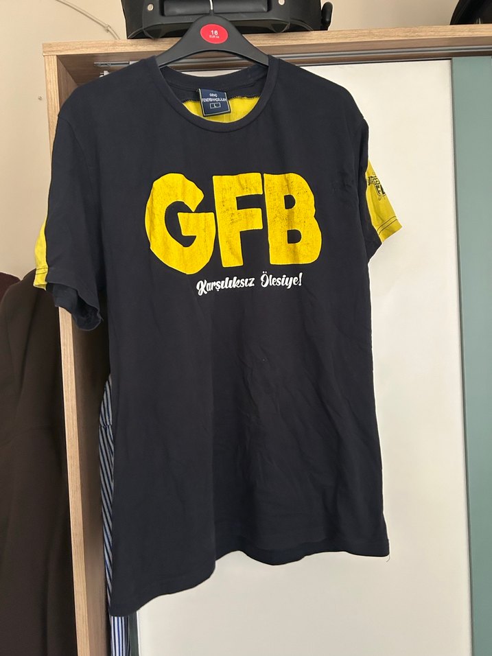 Rahat Kesim Erkek Siyah Tişört GFB Baskılı - Görsel 2