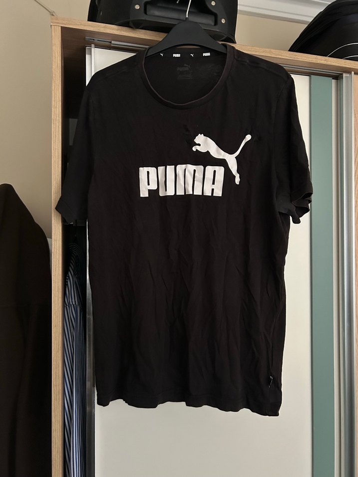 Puma Siyah Baskılı Erkek Tişört - Görsel 4
