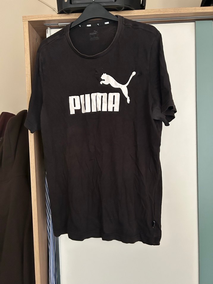 Puma Siyah Baskılı Erkek Tişört - Görsel 3