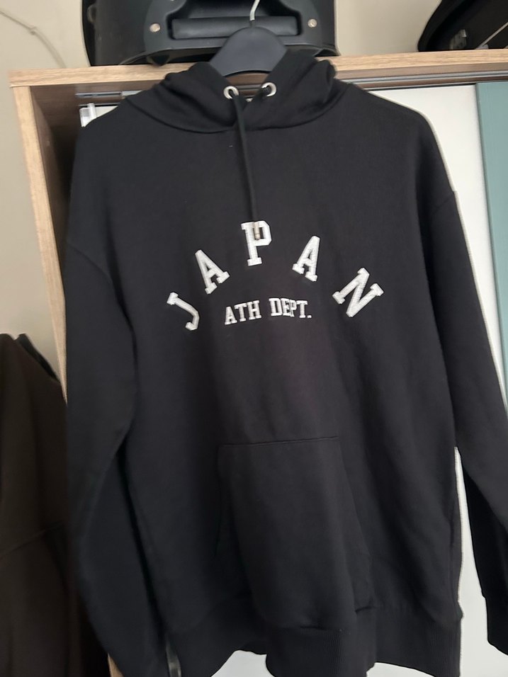 Siyah Kapüşonlu Erkek Sweatshirt - Görsel 4