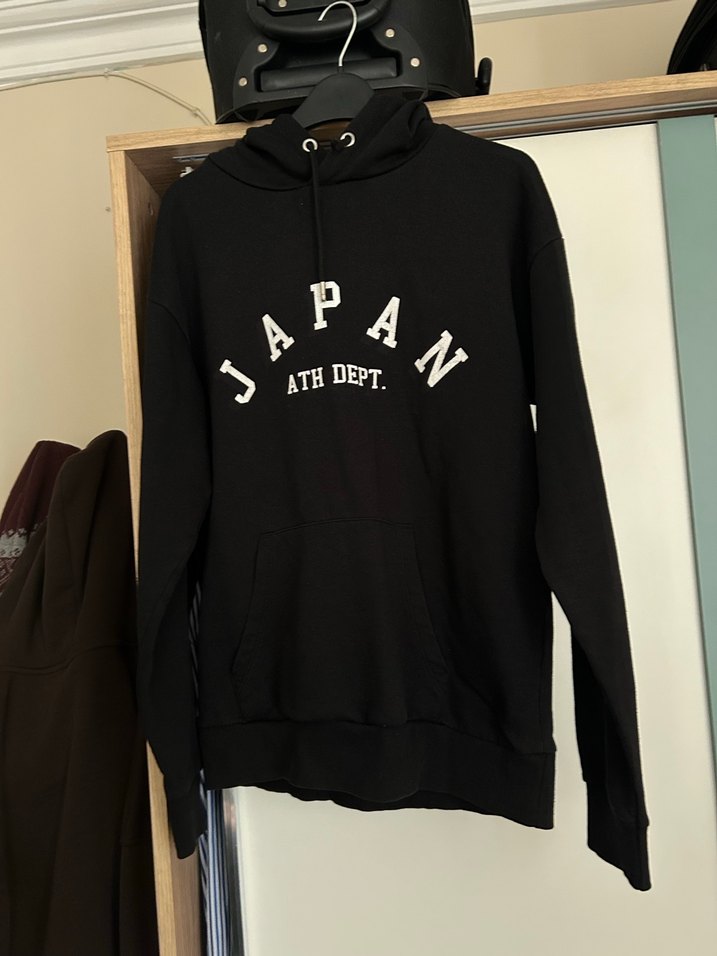 Siyah Kapüşonlu Erkek Sweatshirt - Görsel 2