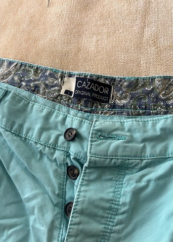 Mavi Pamuklu Erkek Kısa Şort - Görsel 4