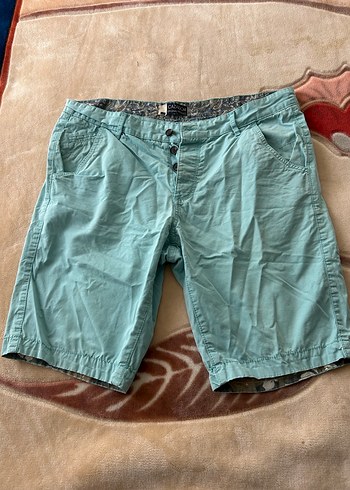 Mavi Pamuklu Erkek Kısa Şort - Görsel 3