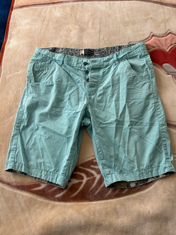 Mavi Pamuklu Erkek Kısa Şort - Görsel 3