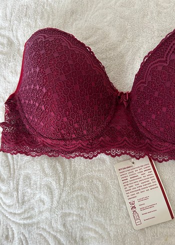 Bordo Dantelli Bohem Sütyen - Görsel 5