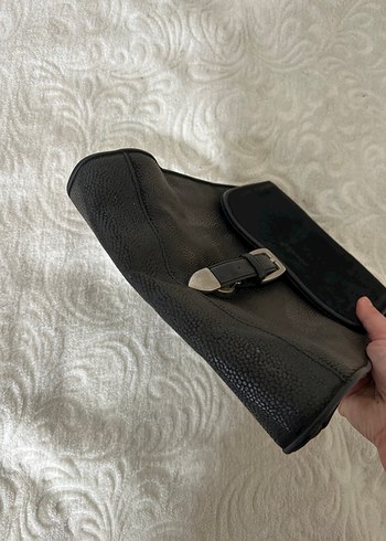 Siyah Deri Kadın Sırt Çantası - Görsel 11