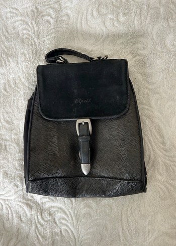 Siyah Deri Kadın Sırt Çantası - Görsel 2