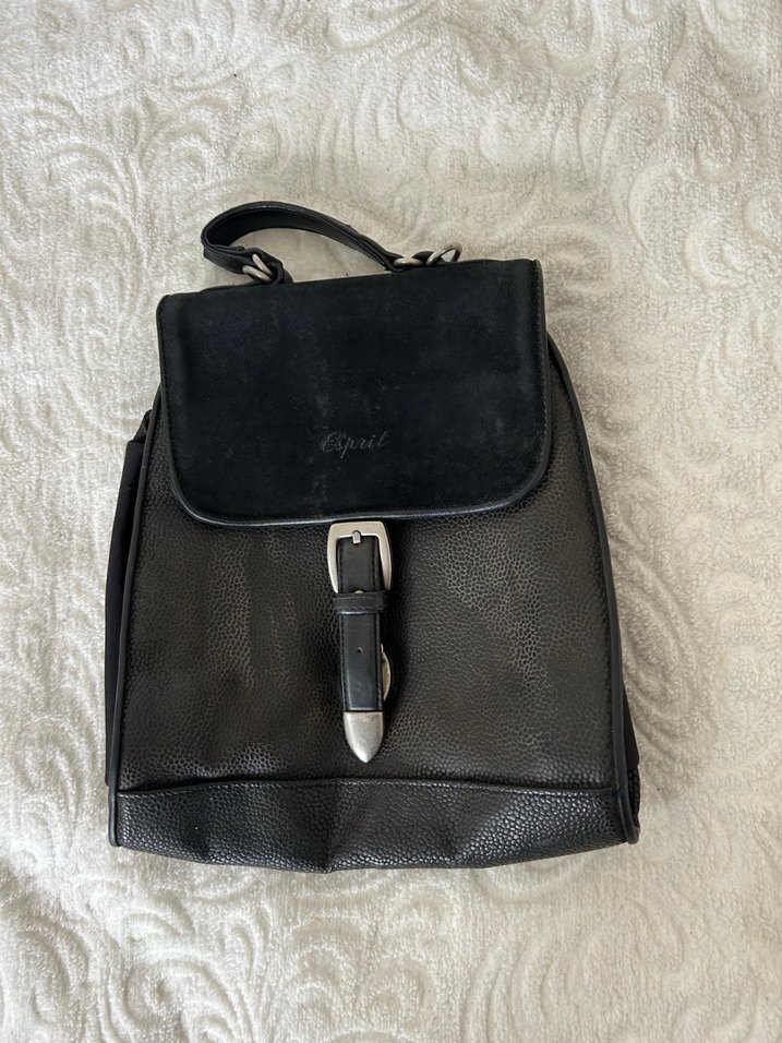 Siyah Deri Kadın Sırt Çantası - Görsel 5