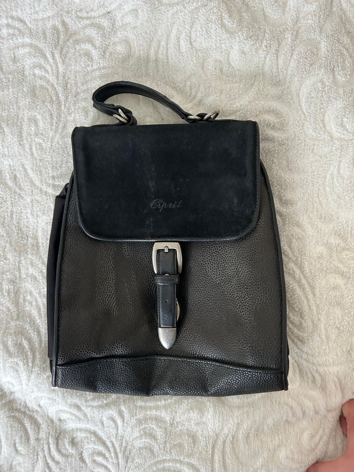 Siyah Deri Kadın Sırt Çantası - Görsel 4