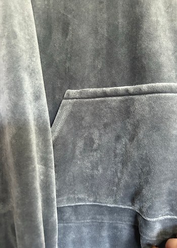 Gri Kapüşonlu Rahat Kadın Sweatshirt - Görsel 8