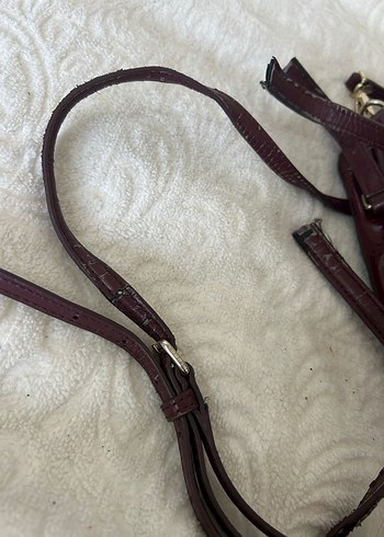 Bordo Deri Tokalı Kadın Çanta - Görsel 10