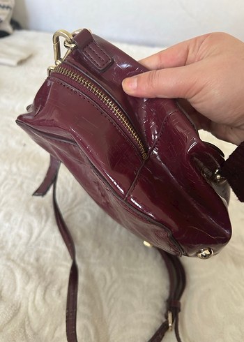 Bordo Deri Tokalı Kadın Çanta - Görsel 15