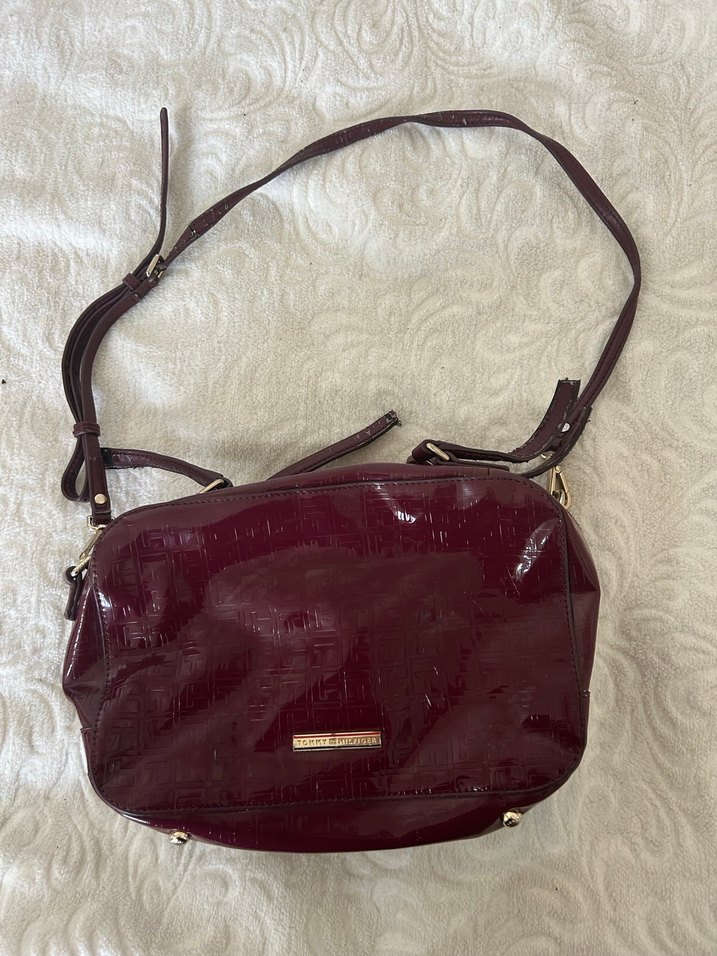Bordo Deri Tokalı Kadın Çanta - Görsel 3