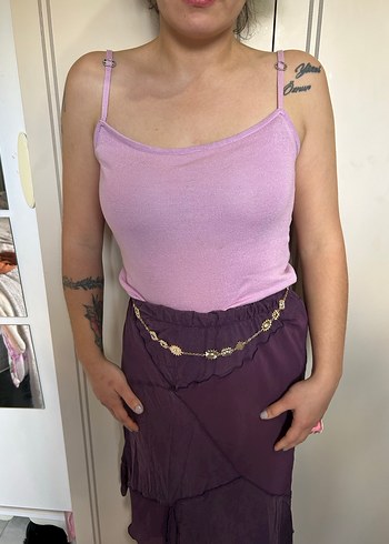 Mor Uzun Salaş Kadın Etek - Görsel 8