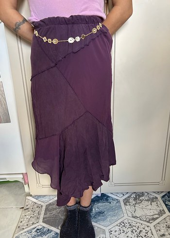 Mor Uzun Salaş Kadın Etek - Görsel 3