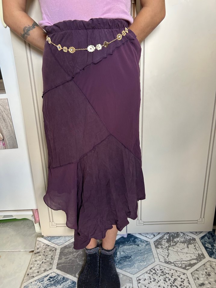 Mor Uzun Salaş Kadın Etek - Görsel 3