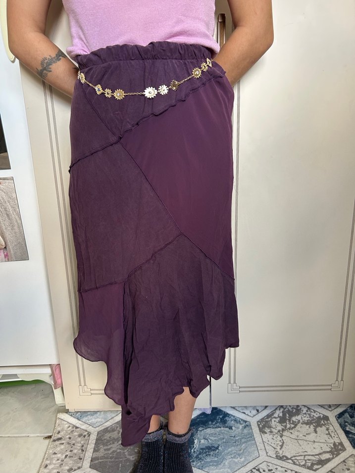 Mor Uzun Salaş Kadın Etek - Görsel 5