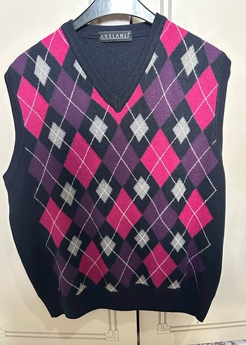 Erkek Bordo Ekose Triko Süveter - Görsel 10