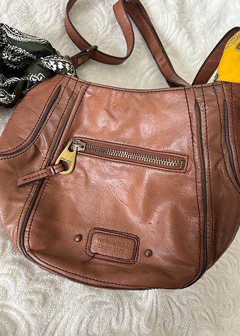 Fermuarlı Deri Kadın Çanta - Görsel 5