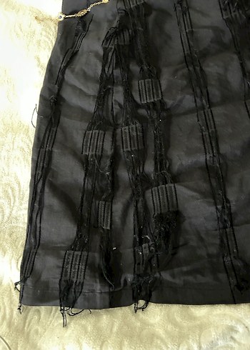 Siyah Gotik Midi  Etek - Görsel 9