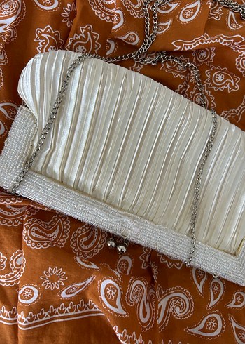 Beyaz Pilili Kadın Abiye Çanta - Görsel 17