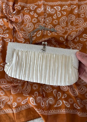 Beyaz Pilili Kadın Abiye Çanta - Görsel 16