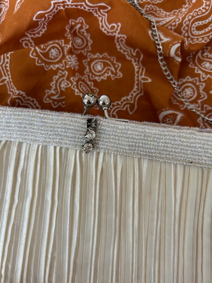 Beyaz Pilili Kadın Abiye Çanta - Görsel 5