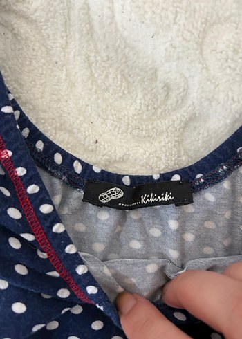 Lacivert Puantiyeli V Yaka Crop Top - Görsel 11