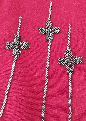 Nakışlı Kırmızı  Kadın Hırka - Görsel 2