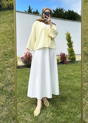 Beyaz Kloş etek - Görsel 2