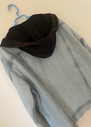 Gri Düğmeli Kadın Denim Ceket - Görsel 3